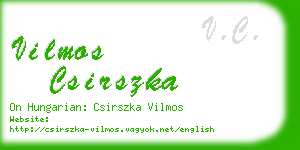 vilmos csirszka business card